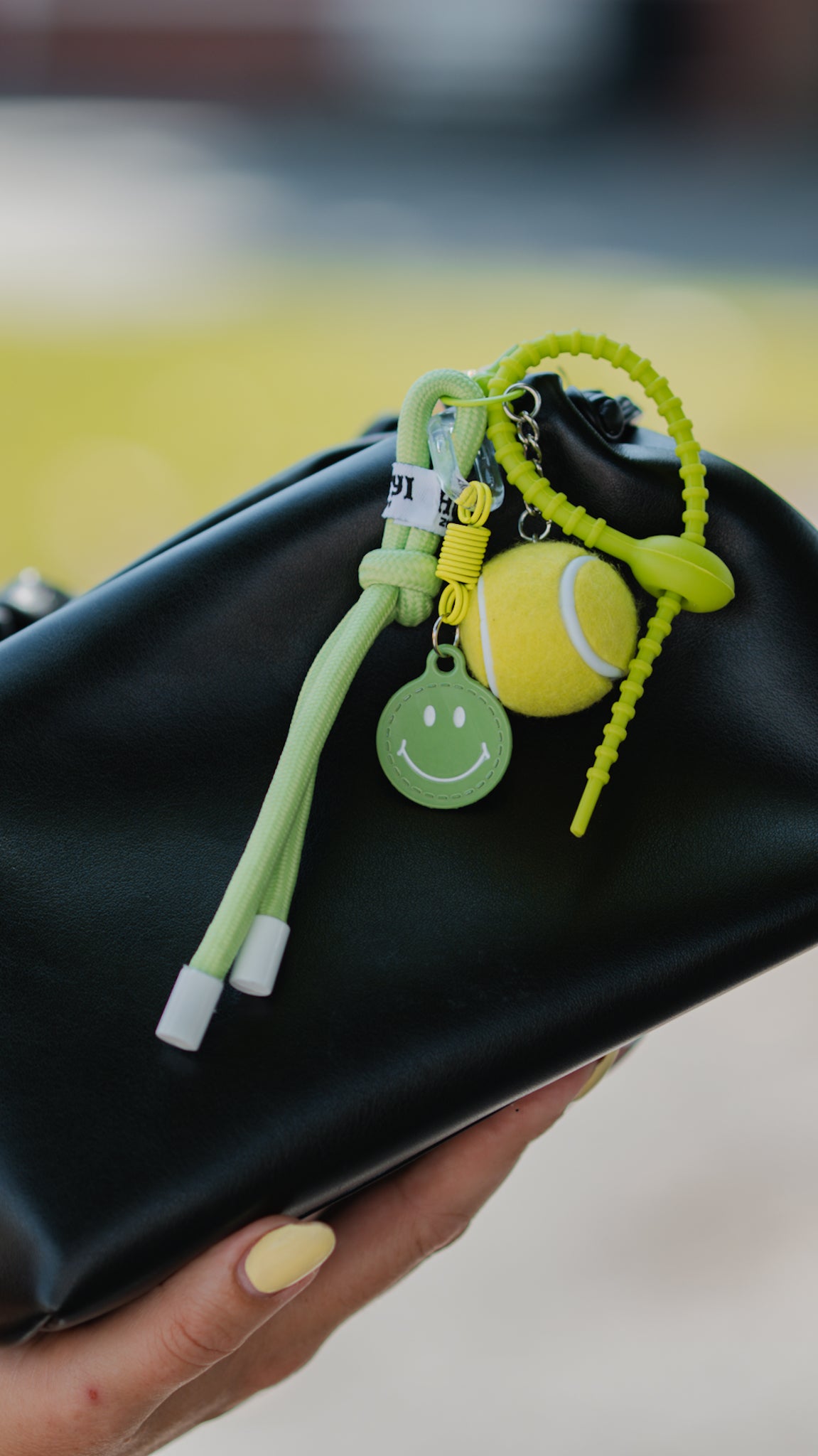 bag charm smiley